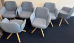 6 Haworth Poppy stoelen stoel chair design blauw draaibaar, Huis en Inrichting, Stoelen, Ophalen, Gebruikt, Blauw, Nvt