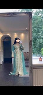 TE HUUR Takchita Takshita Marokkaanse Caftan Kaftan, Ophalen of Verzenden, Zo goed als nieuw, Blauw, Onder de knie