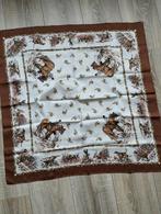 Vintage Zijden Sjaal Jacht Tafereel, Onbekend, Ophalen of Verzenden, Zo goed als nieuw, One size fits all