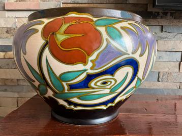 Zeer grote Art nouveau cache pot bloempot anno 1920 beschikbaar voor biedingen