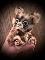 Kat Kitten Poes teddybeer handgemaakt beweegbaar beer pop, Verzenden, Nieuw, Stoffen beer, Overige merken