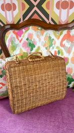 Brocante rieten koffer, Ophalen of Verzenden