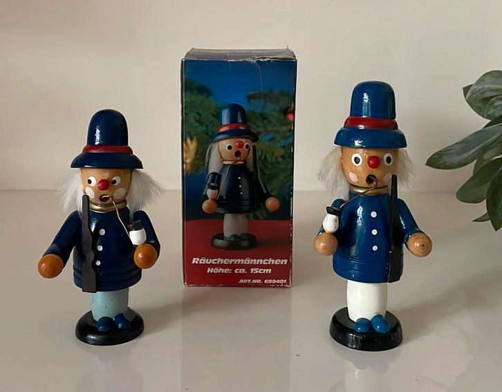 2 rookmannetjes Ertsgebergte, Diversen, Kerst, Zo goed als nieuw, Ophalen of Verzenden