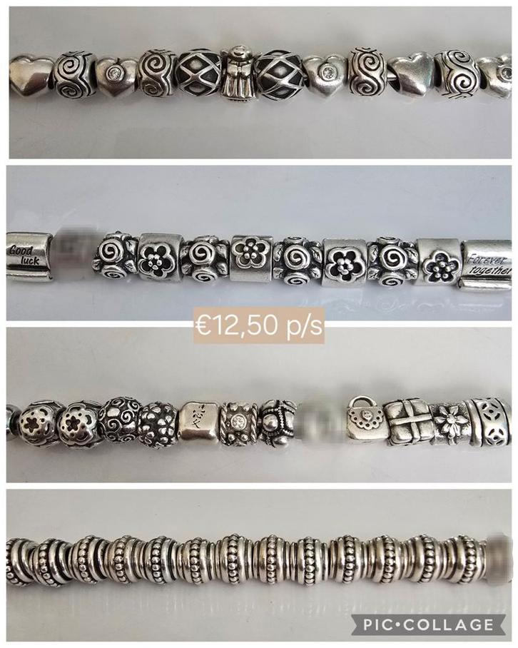 Schitterende originele zilveren Pandora bedels, Sieraden, Tassen en Uiterlijk, Armbanden, Zo goed als nieuw, Zilver, Zilver, Ophalen of Verzenden