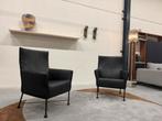 2 Nieuwstaat Montis Charly Fauteuils zwart leer Design stoel