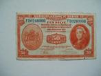 908. Nederlands Indië, 50 cents 1943 Koningin Wilhelmina., Postzegels en Munten, Bankbiljetten | Azië, Los biljet, Zuidoost-Azië