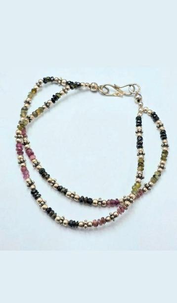 Zilveren Armband met Edelsteentjes beschikbaar voor biedingen