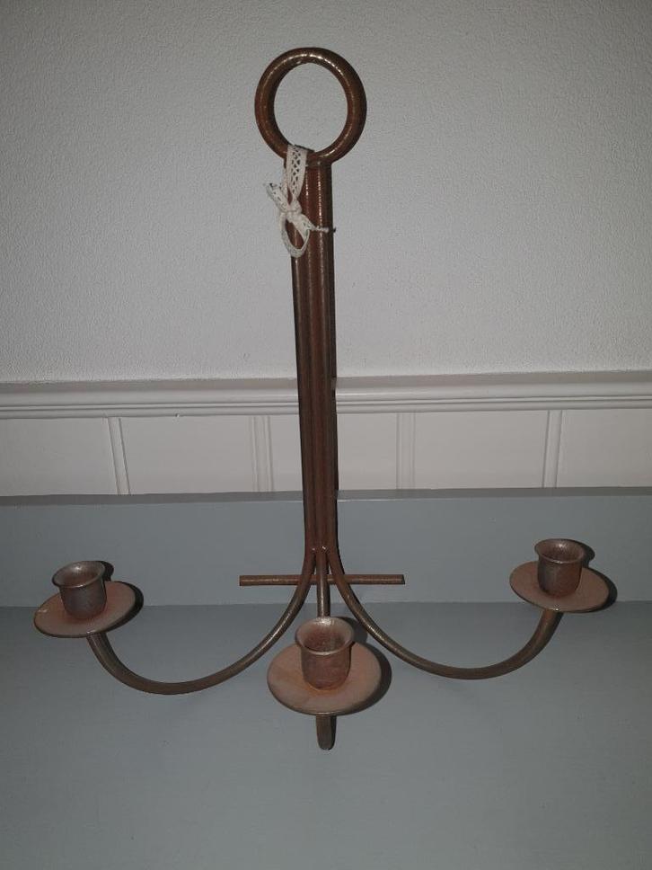 Laaks Brocante, wandkandelaar voor kaarsen, Huis en Inrichting, Woonaccessoires | Kandelaars en Kaarsen, Gebruikt, Minder dan 25 cm