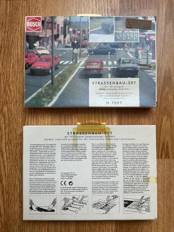 2x Busch stratenbouw set H0 (?) nr. 7097, ongebruikt in ovp beschikbaar voor biedingen
