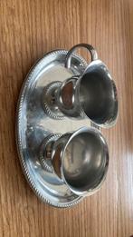 Verzilverd roomstel, Antiek en Kunst, Antiek | Goud en Zilver, Ophalen of Verzenden