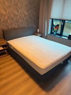 Boxspring 160x220 met 2 persoons matras en hoofdbord, Huis en Inrichting, Ophalen, Gebruikt, Tweepersoons, 160 cm