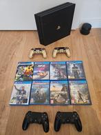 Ps4 pro 1TB+CD games en HDD games+ 2 controllers, Spelcomputers en Games, Ophalen of Verzenden, Zo goed als nieuw, Met 2 controllers