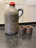 Berenburg kruikje Aardewerk met 2 drinkdopjes, Ophalen of Verzenden