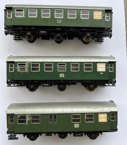 set van 3 assige DB Umbauwagens Fleischmann, Hobby en Vrije tijd, Modeltreinen | H0, Gebruikt, Wagon, Gelijkstroom, Fleischmann