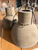 Twee industriele hanglampen HK living, Huis en Inrichting, Ophalen, Gebruikt, Metaal, Minder dan 50 cm