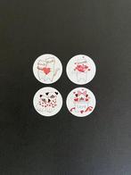 4 verschillende sluitstickers met hond poes en hartjes, Ophalen of Verzenden, Nieuw, Dier en Natuur