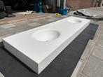 Dubbele Corian designwastafel – 195x55 x12 cm, Ophalen, 150 tot 200 cm, Nieuw, Minder dan 100 cm