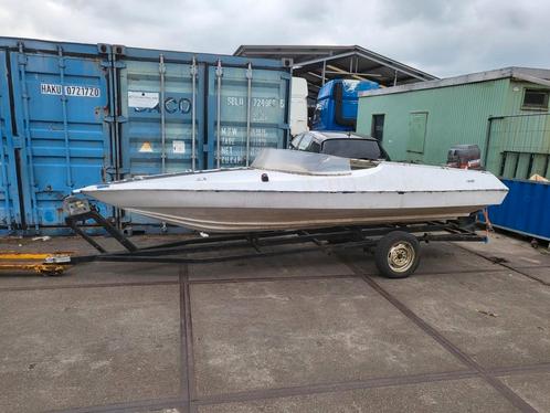 Piranha mariner 50pk en trailer boottrailer, Watersport en Boten, Speedboten, Gebruikt, 3 tot 6 meter, Benzine, Minder dan 70 pk
