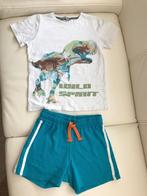 Kids by Lindex jongens shortama Dino t-shirt short mt 104, Kinderen en Baby's, Nacht- of Onderkleding, Lindex, Nieuw, Ophalen of Verzenden
