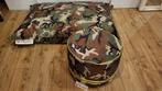 Zitzak XXL & Poef Set - Camouflage (Sit & Joy), Huis en Inrichting, Zitzakken, Ophalen, Zo goed als nieuw, Overige kleuren, Zitzak