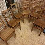 6 boeren eiken antieke stoelen, Ophalen