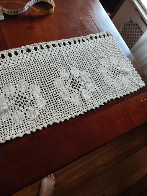 Hand Gehaakte gordijntjes valletjes katoen, Antiek en Kunst, Antiek | Kleden en Textiel, Ophalen