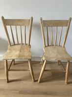 4 houten stoelen, Huis en Inrichting, Ophalen, Gebruikt, Bruin, Landelijk