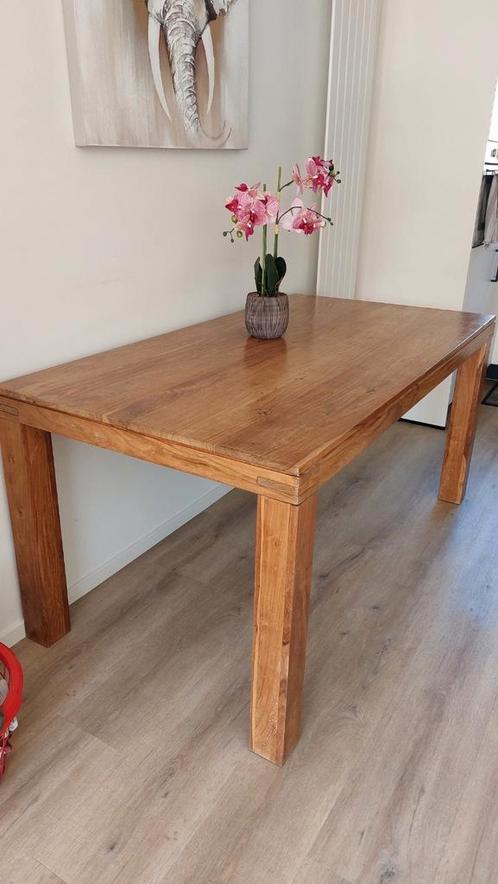 Teak batamba eettafel, Huis en Inrichting, Tafels | Salontafels, Gebruikt, 75 cm of meer, 50 tot 100 cm, 150 tot 200 cm, Rechthoekig