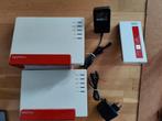 Fritz!Box 7581 (x2) en Fritz!Repeater 1750E, Ophalen of Verzenden, Gebruikt, Router met modem, Fritz!Box