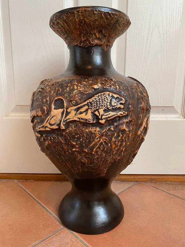 Grote W-Germany fat lava vaas 1030/45 Foreign gesigneerd, Antiek en Kunst, Antiek | Vazen, Ophalen of Verzenden