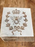 Bij kroon strik stencil van plastic sjabloon, Hobby en Vrije tijd, Schilderen, Verburgt Vintage, Overige typen, Nieuw, Ophalen of Verzenden