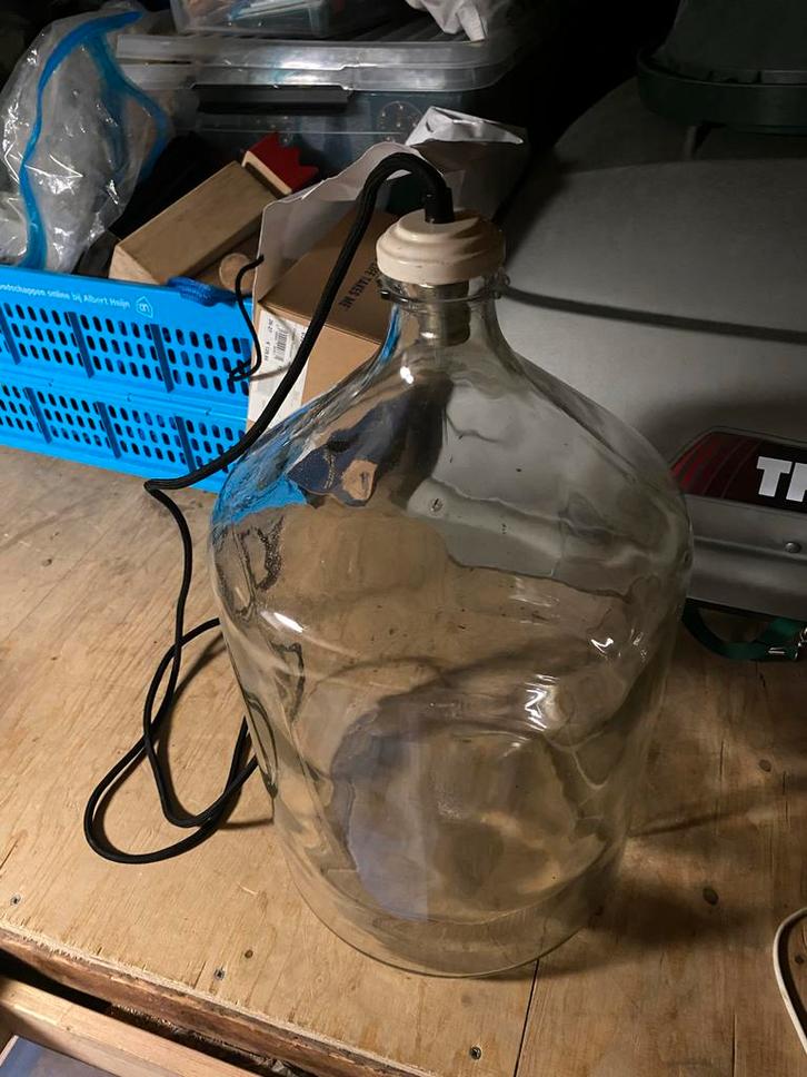 Grote Glazen Fles: Dame-jeanne, Carboy, Terrarium, Huis en Inrichting, Lampen | Vloerlampen, Gebruikt, Minder dan 100 cm, Glas