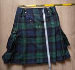 Schotse Kilt Rok - Groen/Blauw Geruit, Ophalen of Verzenden, Gedragen