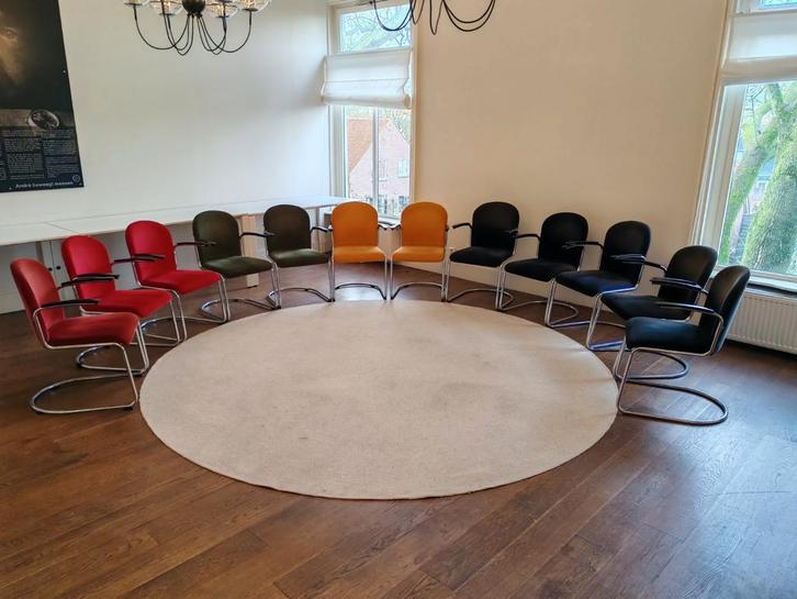 Van Gispen Stoelen - Design Klassiekers, Huis en Inrichting, Stoelen, Zo goed als nieuw, Vijf, Zes of meer stoelen, Metaal, Stof