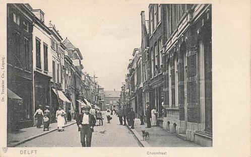 AW879 Delft Choorstraat begin 1900, Verzamelen, Ansichtkaarten | Nederland, Ongelopen, Zuid-Holland, Voor 1920, Verzenden