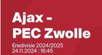 1 kaart AJAX - PEC Zwolle, Tickets en Kaartjes, Eén persoon, Overige soorten, Overige typen