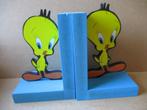 adv10555 tweety houten boekensteunen, Verzamelen, Stripfiguren, Ophalen, Looney Tunes, Gebruikt, Overige typen