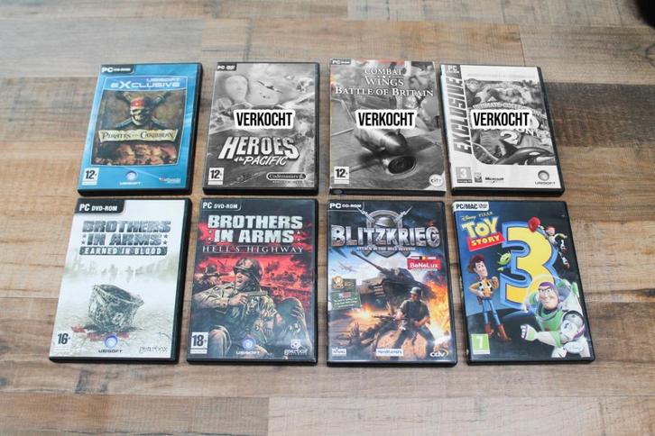 PC games - Strategie, Flight, Shooter, Actie, Spelcomputers en Games, Games | Pc, Zo goed als nieuw, Shooter, 1 speler, Vanaf 16 jaar
