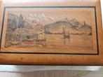 Fraai oud houten doosje met beschildering, Antiek en Kunst, Ophalen of Verzenden