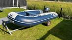 Rubberboot 8 pk Motor + Handtrailer + Accessoires, Watersport en Boten, Ophalen, Aluminium, Yamaha, Zo goed als nieuw