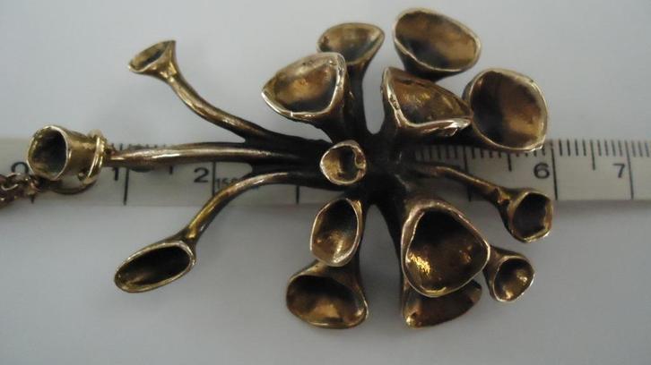 originele Hannu ikonen ketting met hanger tevens broche, Sieraden, Tassen en Uiterlijk, Kettingen, Zo goed als nieuw, Overige materialen