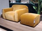 Showroommodel Montel Bold Fauteuil met voetenbank, Huis en Inrichting, Fauteuils, Ophalen, Nieuw, 75 tot 100 cm, Stof