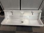 Rvs Wastrog 120cm 2 kranen, Doe-het-zelf en Verbouw, Sanitair, Ophalen, Zo goed als nieuw, Rvs, Overige typen