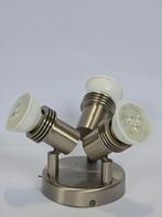 RVS Plafond / Muurlamp | Gebruikt | Inc LED Spots, Ophalen of Verzenden, Zo goed als nieuw