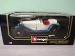 Alfa Romeo 2300 Spider 1932 Wit Blauw Bburago ovp, Ophalen of Verzenden, Zo goed als nieuw, Auto, Bburago