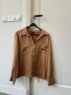 Claudia Sträter blouse - glanzend goud/bruin - maat 44, Kleding | Dames, Blouses en Tunieken, Bruin, Maat 42/44 (L), Ophalen of Verzenden