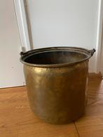 Antieke Koperen Ketel haard houtblokken haardbak, Ophalen of Verzenden, Koper