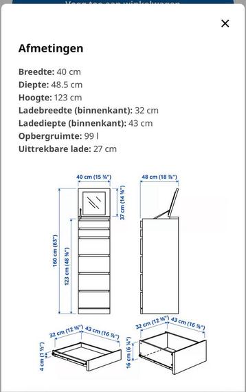 Ikea Malm ladekast - afbeelding 4