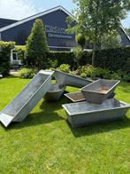 Zinken bad badkuip buiten plantenbak ijsbad, Tuin en Terras, Ophalen, Tuin, Gebruikt, 100 cm of meer
