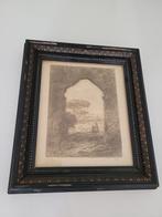Etienne Bosch Pentekening Landschap, Antiek en Kunst, Kunst | Etsen en Gravures, Ophalen of Verzenden